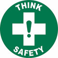 Anti-Slip Floor Sign, 17 in H, 17 in W, Vinyl, Circle, English, FS-17-122