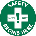 Anti-Slip Floor Sign, 17 in H, 17 in W, Vinyl, Circle, English, FS-17-130