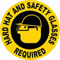 Anti-Slip Floor Sign, 17 in H, 17 in W, Vinyl, Circle, English, FS-17-133