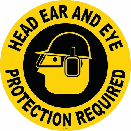 Anti-Slip Floor Sign, 17 in H, 17 in W, Vinyl, Circle, English, FS-17-153