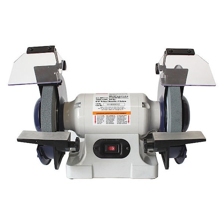 Bench Grinder, 8 in Max. Wheel Dia, 36/60 Grinding Wheel Grit