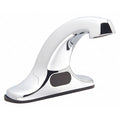 Sensor 4" Mount, 3 Hole Mid Arc Bathroom Faucet, Chrome plated