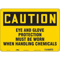 Safety Sign, 10 in Height, 14 in Width, Fiberglass, Horizontal Rectangle, English, 468M80
