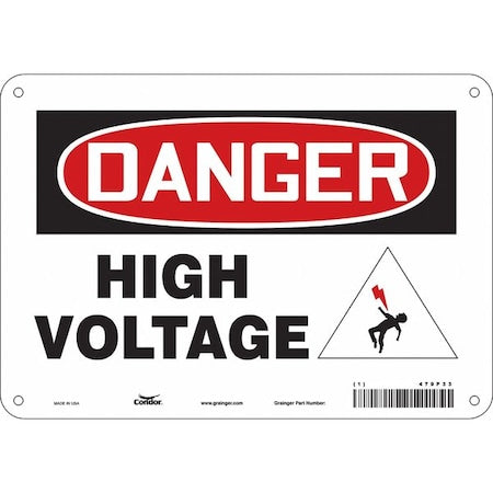 Safety Sign, 7 in Height, 10 in Width, Fiberglass, Vertical Rectangle, English, 479P33