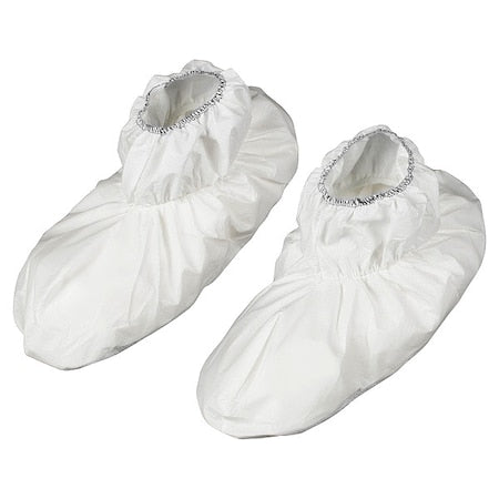 Disposable Shoe Covers, SMS, White, Slip Resistant Sole: Yes , L/XL