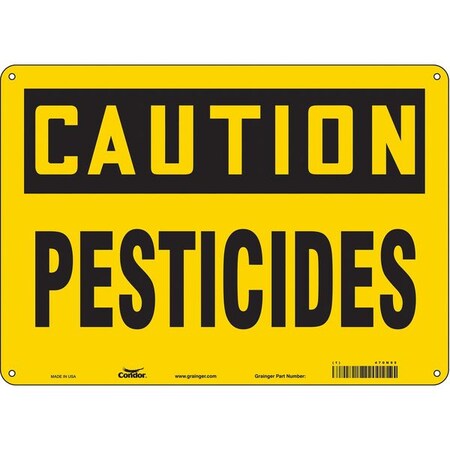 Safety Sign, 10 in Height, 14 in Width, Aluminum, Horizontal Rectangle, English, 470N95