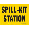 Spill Kit Station, 14 in W x 10 in H, Horizontal Rectangle, Vinyl, 470N41