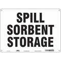Spill Sorbent Storage, 14 in W x 10 in H, Horizontal Rectangle, Aluminum, 470N43