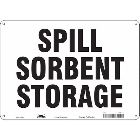 Spill Sorbent Storage, 14 in W x 10 in H, Horizontal Rectangle, Aluminum, 470N43