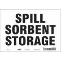 Spill Sorbent Storage, 10 in W x 7 in H, Vertical Rectangle, Vinyl, 470N46