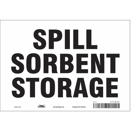 Spill Sorbent Storage, 10 in W x 7 in H, Vertical Rectangle, Vinyl, 470N46