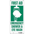 First Aid Emergency Shower & Eye Wash, Aluminum, 17 in x 7 in, Mounting Holes