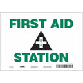 First Aid Station, 10 in W x 7 in H, Vertical Rectangle, Vinyl, 471T81