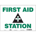First Aid Station, 14 in W x 10 in H, Horizontal Rectangle, Vinyl, 471T82
