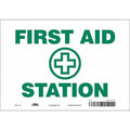 First Aid Station, 10 in W x 7 in H, Vertical Rectangle, Vinyl, 471T75