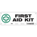 First Aid Kit, 10 in W x 3 1/2 in H, Vertical Rectangle, Vinyl, 471T10