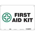 First Aid Kit, 14 in W x 10 in H, Horizontal Rectangle, Aluminum, 471T15