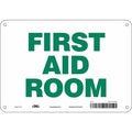First Aid Room, 10 in W x 7 in H, Vertical Rectangle, Polyethylene, 471T32