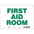 First Aid Room, 10 in W x 7 in H, Vertical Rectangle, Vinyl, 471T34