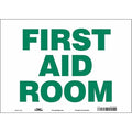 First Aid Room, 14 in W x 10 in H, Horizontal Rectangle, Vinyl, 471T35