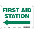 First Aid Station, 10 in W x 7 in H, Vertical Rectangle, Aluminum, 471T36