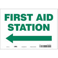 First Aid Station, 10 in W x 7 in H, Vertical Rectangle, Vinyl, 471T41