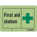 First Aid Station, 10 in W x 7 in H, Vertical Rectangle, Polyethylene, 471T48