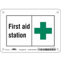 First Aid Station, 7 in W x 5 in H, Horizontal Rectangle, Polyethylene, 471T50