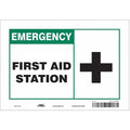 First Aid Station, 10 in W x 7 in H, Vertical Rectangle, Vinyl, 471U88