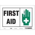 First Aid, 10 in W x 7 in H, Vertical Rectangle, Vinyl, 471U27