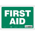 First Aid, 10 in W x 7 in H, Vertical Rectangle, Polyethylene, 471U35