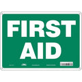 First Aid, 14 in W x 10 in H, Horizontal Rectangle, Polyethylene, 471U36