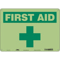 First Aid, 14 in W x 10 in H, Horizontal Rectangle, Polyethylene, 471U53