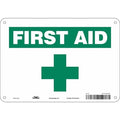 First Aid, 10 in W x 7 in H, Vertical Rectangle, Polyethylene, 471U54