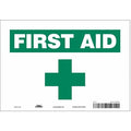 First Aid, 10 in W x 7 in H, Vertical Rectangle, Vinyl, 471U56