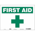 First Aid, 14 in W x 10 in H, Horizontal Rectangle, Vinyl, 471U57