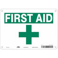 First Aid, 10 in W x 7 in H, Vertical Rectangle, Aluminum, 471V09