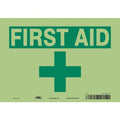 First Aid, 10 in W x 7 in H, Vertical Rectangle, Glow Vinyl, 471V11