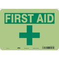First Aid, 10 in W x 7 in H, Vertical Rectangle, Polyethylene, 471V13