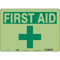 First Aid, 14 in W x 10 in H, Horizontal Rectangle, Polyethylene, 471V14