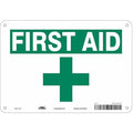 First Aid, 10 in W x 7 in H, Vertical Rectangle, Polyethylene, 471V15