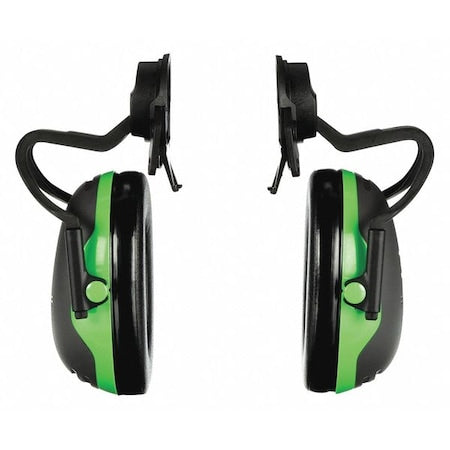 Peltor X1 Hard Hat Mounted Ear Muffs, 20 dB, 21 dB NRR, Passive, Foldable, Black