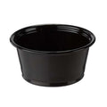 Portion Cup, 2 oz., Plastic, Black, PK12