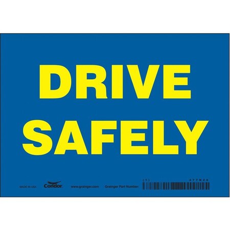Traffic Sign, 5 in H, 7 in W, Vinyl, Horizontal Rectangle, English, 477N28