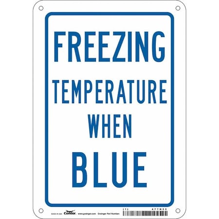 Traffic Sign, 10 in H, 7 in W, Aluminum, Horizontal Rectangle, English, 477N55