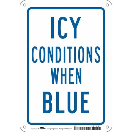 Traffic Sign, 10 in H, 7 in W, Polyethylene, Horizontal Rectangle, English, 477N67