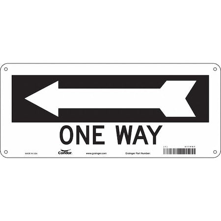 Traffic Sign, 6 1/2 in H, 14 in W, Aluminum, Vertical Rectangle, English, 477P07
