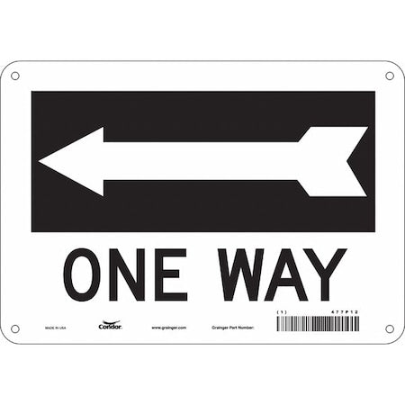 Traffic Sign, 7 in H, 10 in W, Polyethylene, Vertical Rectangle, English, 477P12