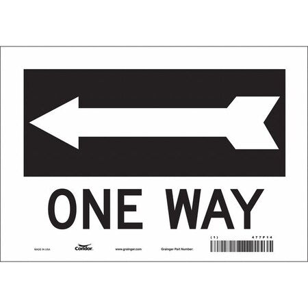 Traffic Sign, 7 in H, 10 in W, Vinyl, Vertical Rectangle, English, 477P14