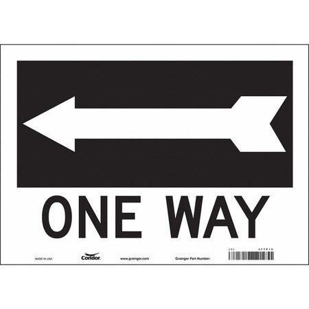 Traffic Sign, 10 in H, 14 in W, Vinyl, Horizontal Rectangle, English, 477P15